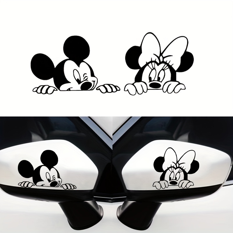 

1pc, Cartoon Mickey Mouse Peeking Vinyl Sticker For Car Window Bumper Decoration, For Laptop Door Switch, Perfect For Decorating Your Vehicle