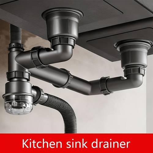 trap for kitchen sink anti backflow odor double bowl strainer
