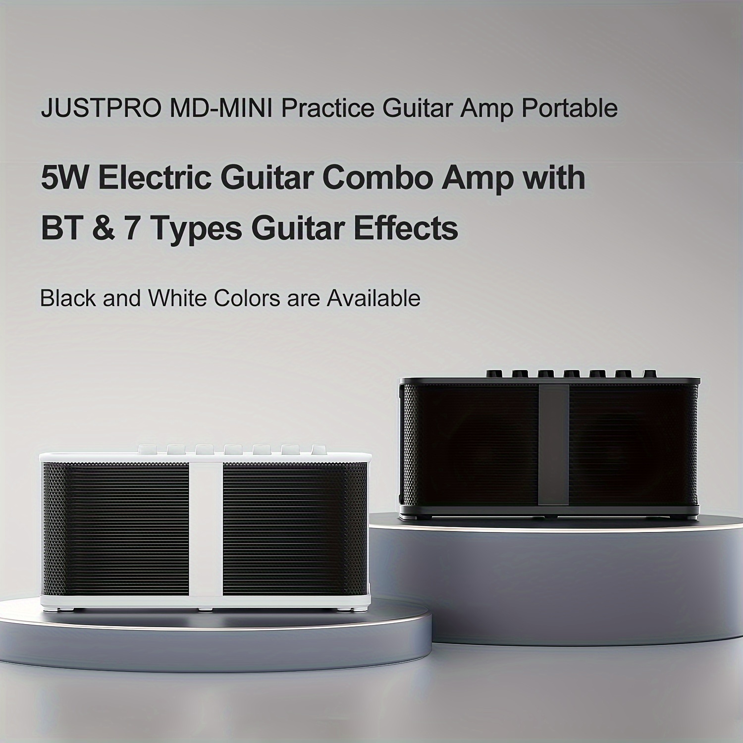 

Justpro Mini Guitar Combo Amplifier, 5w Portable Rechargeable, Wireless Guitar Practice Amp With 7 Types Effects, Supports Headphone, Aux, Rec And Tone Volume Control