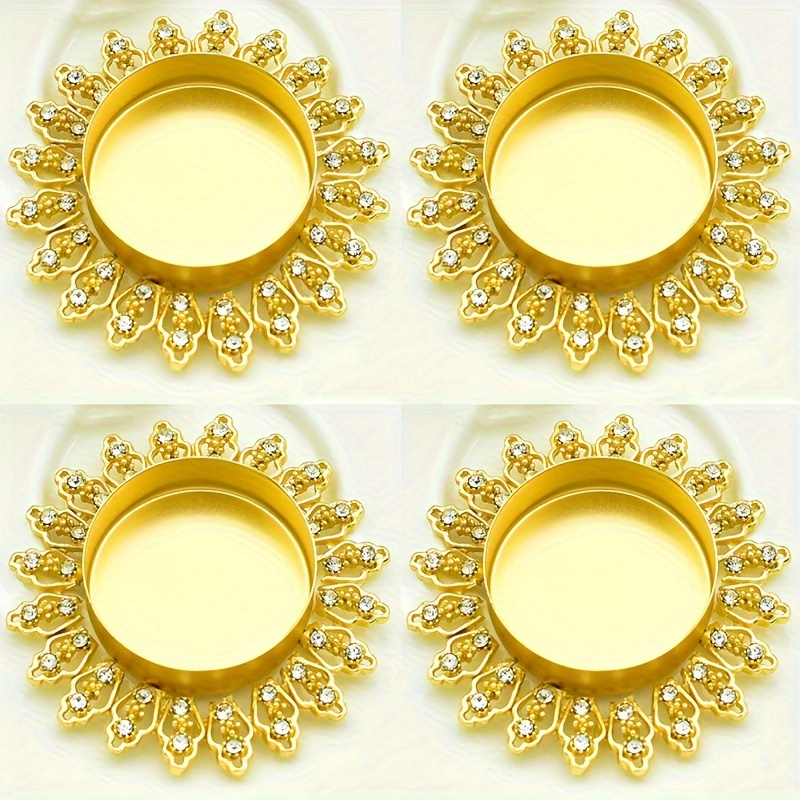 Image of 4pcs 2pcs 1pc Metal Flower Candlestick