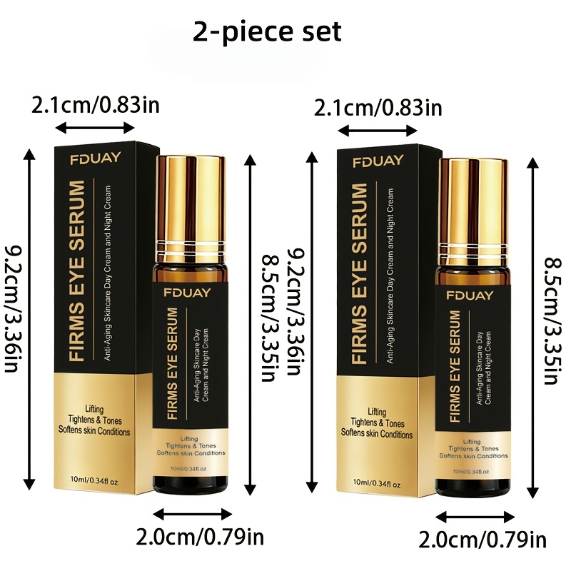 Image of [for Puffiness And Dark Circles] Firming Eye Serum Eye Smoothing Gel 2pcs Set, Fast Eye Bags, And Moisturizes Skin With , Suitable For Types