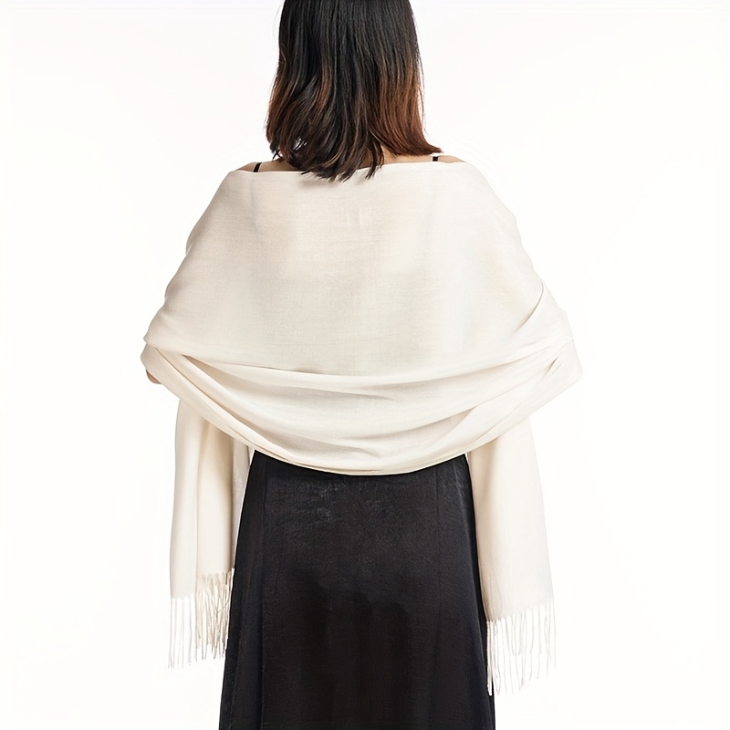 E-shop Leichter Atmungsaktiver Damen-Schal - Weich für Frühling/Sommer, Eleganter Unifarbenes Vielseitiges Tuch für Hochzeiten, Strand, Reisen &