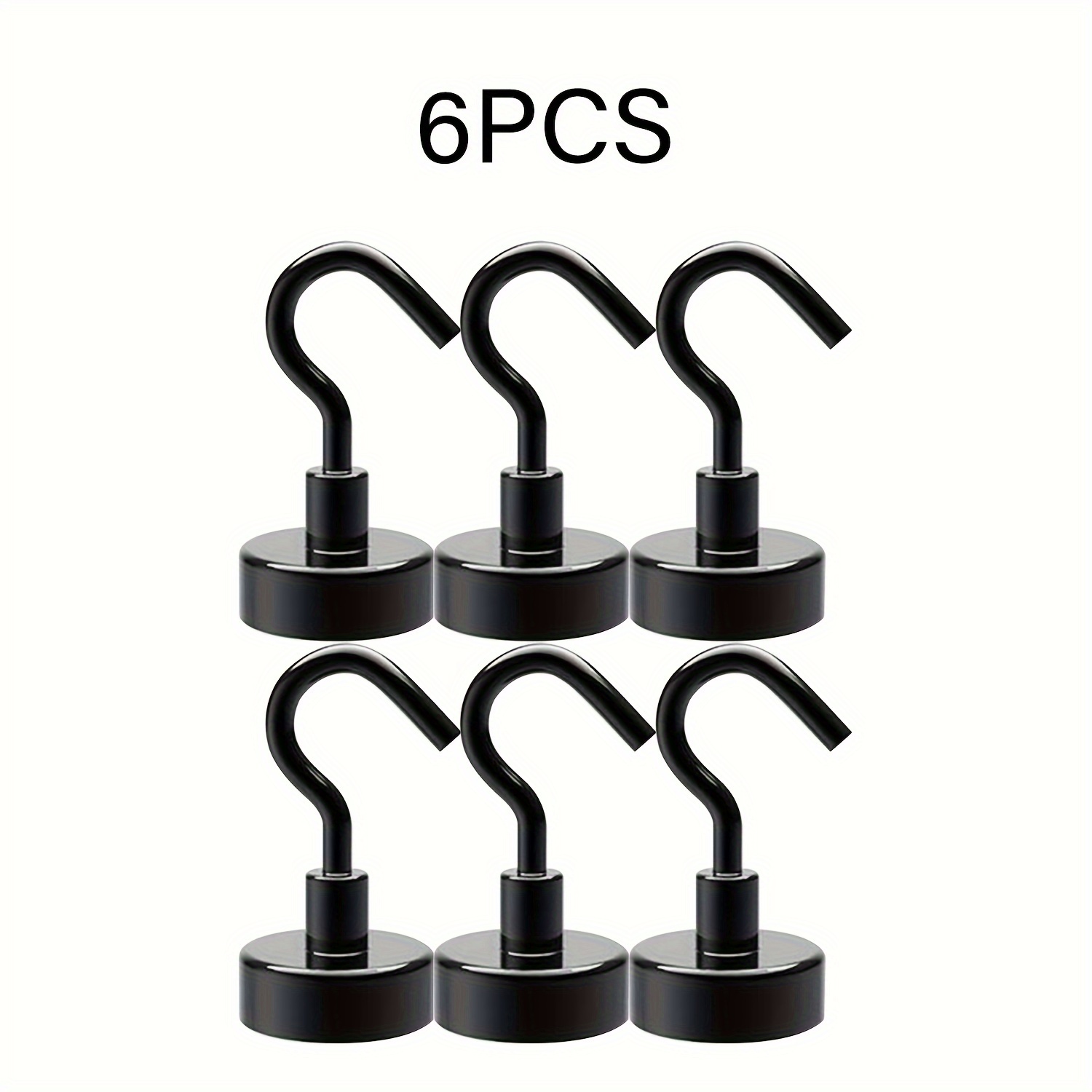 Image of Heavy Duty Metal Ceiling Mounted Magnetic Hooks - Can Hold Up To 15 - , Perfect For Kitchens, Refrigerators, Camping, Barbecues, Warehouse Walls, Etc