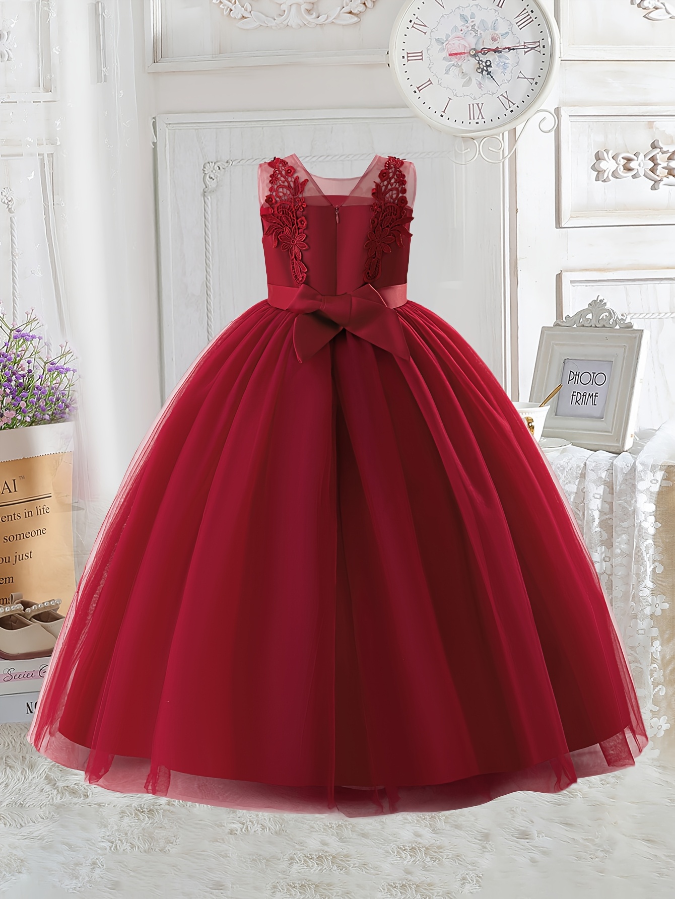 Tulle Robe Princesse Rouge Adulte Robe De Soirée Pour Fête De