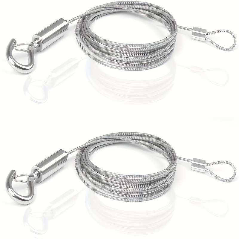 Câble Acier Inoxydable 304 50m 2mm AKOLAFE Avec Œillets Et Accessoires - Corde à Linge Suspension