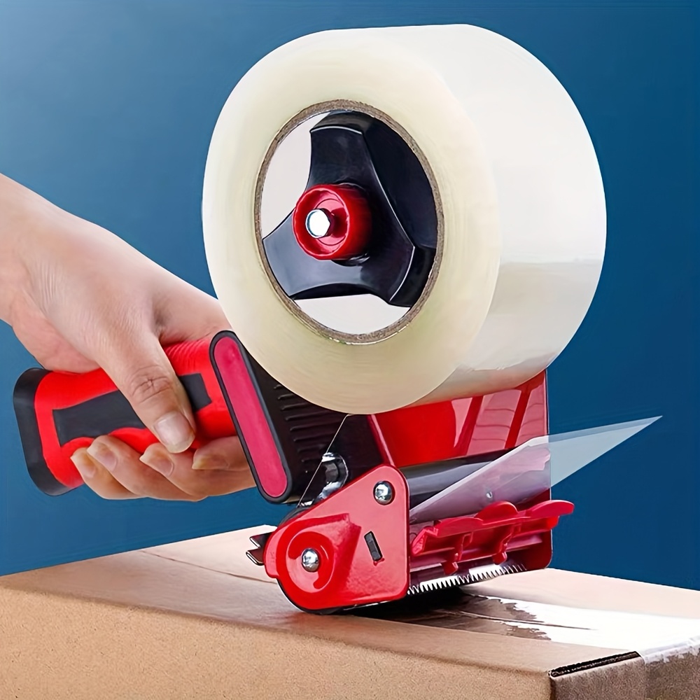TEMU 1 Red Handheld Tape Cutter, Metal Thickened Sealing Tool, Suitable For Packaging And Carton Sealing