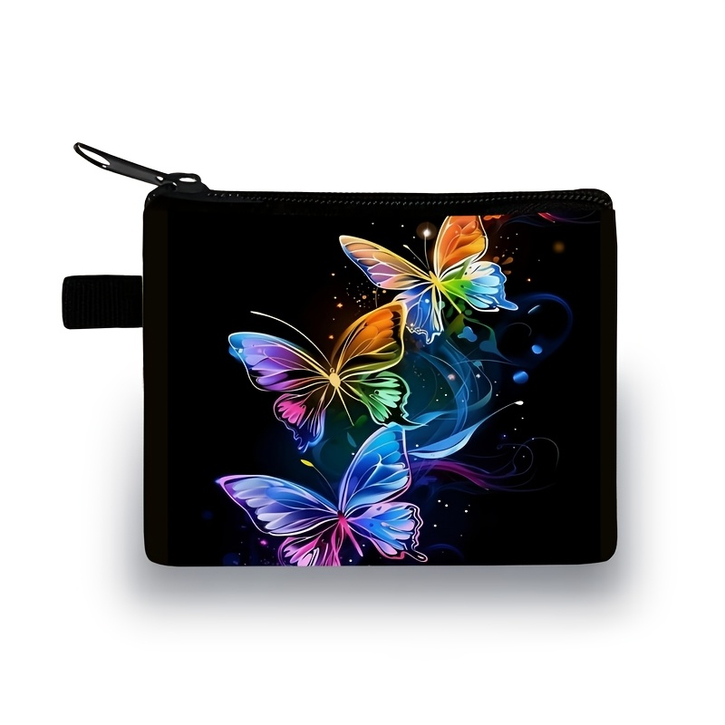 Print Pattern Small Wallet, Lightweight Coin Purse, Lipstick, Earphone, And Small Item Storage Pouch