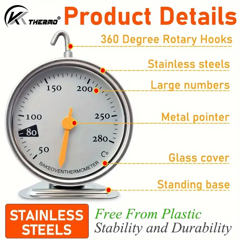 Oven Thermometer En Acier Inoxydable, Thermomètre De Cuisson Au Four 400 Degres Pour Suspendre Ou Poser Dans Four 98187776 Thermomètre De Four Oven Thermometer En Acier Inoxydable, Thermomètre De Cuisson Au Four 400 Degres Pour Suspendre Ou Poser Dans Four 98187776 Thermomètre De Four