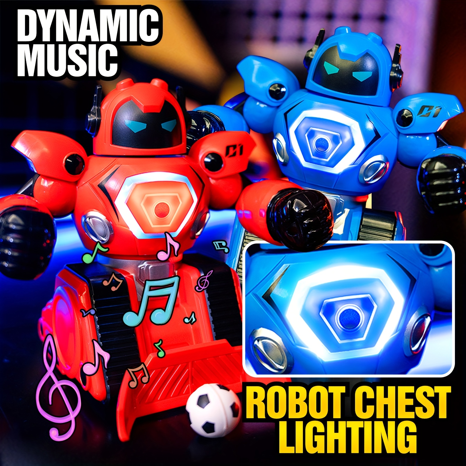 Remote Control Fighting Robot 2pcs Set, with Adjustable Sound And Light Remote Shooting Battle Robot, Fun Electronic Battle Robot Toy, Christmas Birthday Gift for Boys Over