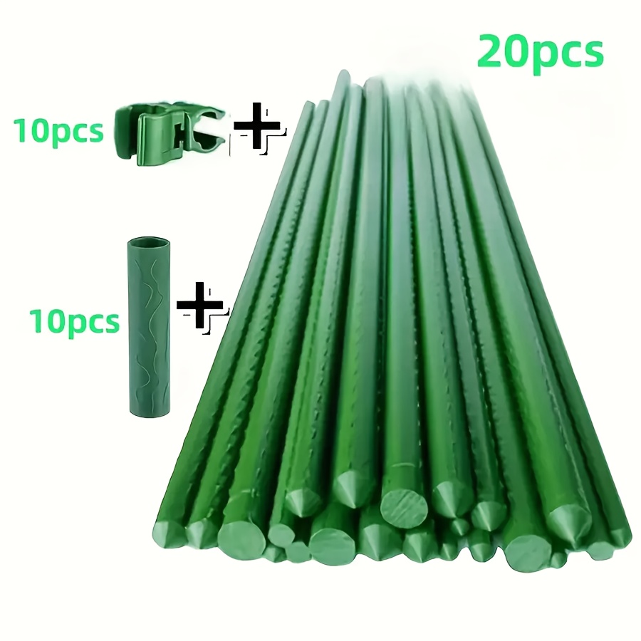 E-shop 40 Stück Obst- Gemüse-Stützstäbe Set, inklusive 20 Zubehörteile, geeignet für Klettern Sichern von Gemüse, Ranken Blumen, Größe: 1,1 cm * 59,99