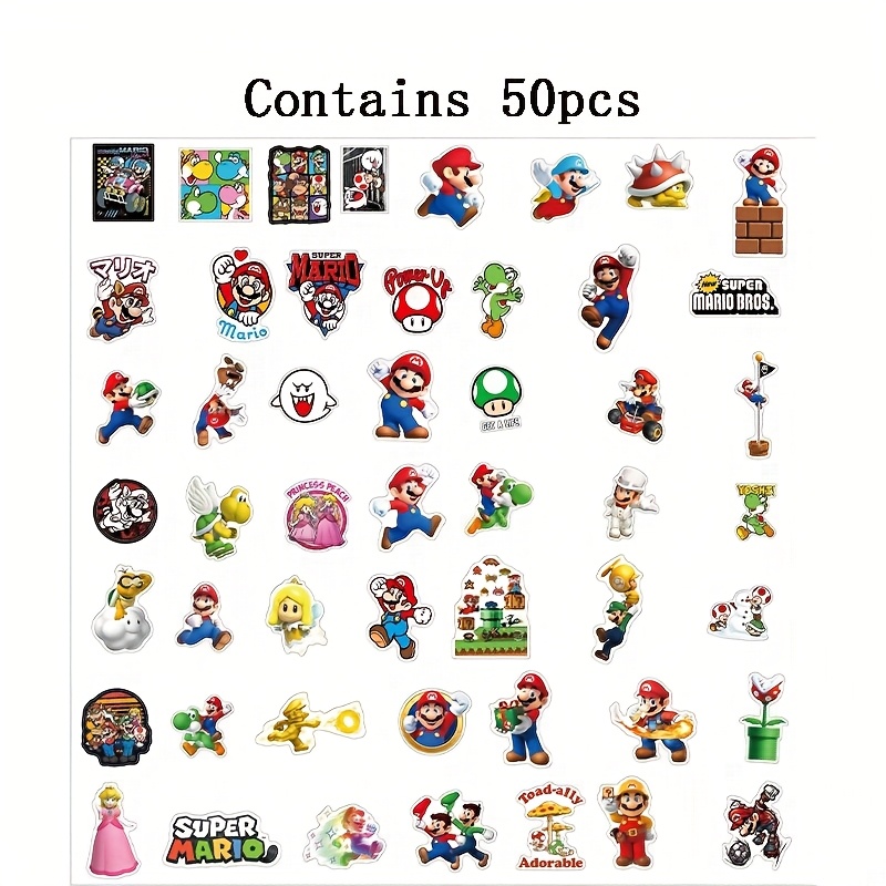 TEMU Super 50pcs/100pcs Stickers Stationery Sets Graffiti Stickers Water Cup Audio Stationery Decoration Stickers