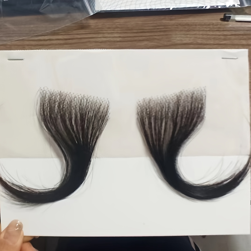 Image of 2pcs/1set Hd Lace Baby Hair Stripes Human Hair Baby Hair Edge Reusable Natural For Women Invisible Lace Hairline 613 Color Blonde Hd Lace Baby Hair Or Color