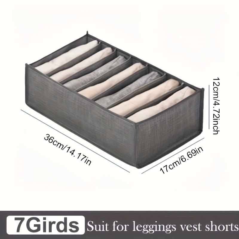 Organizer Per Jeans E Vestiti MORELX – Confezione Da 2, 5 Scomparti Larghi 7,5cm. In Tessuto Oxford Rigido Con Inserti In PP. Ideale Per Cassetti E Armadi. Dimensioni: 36x30x20 Cm.