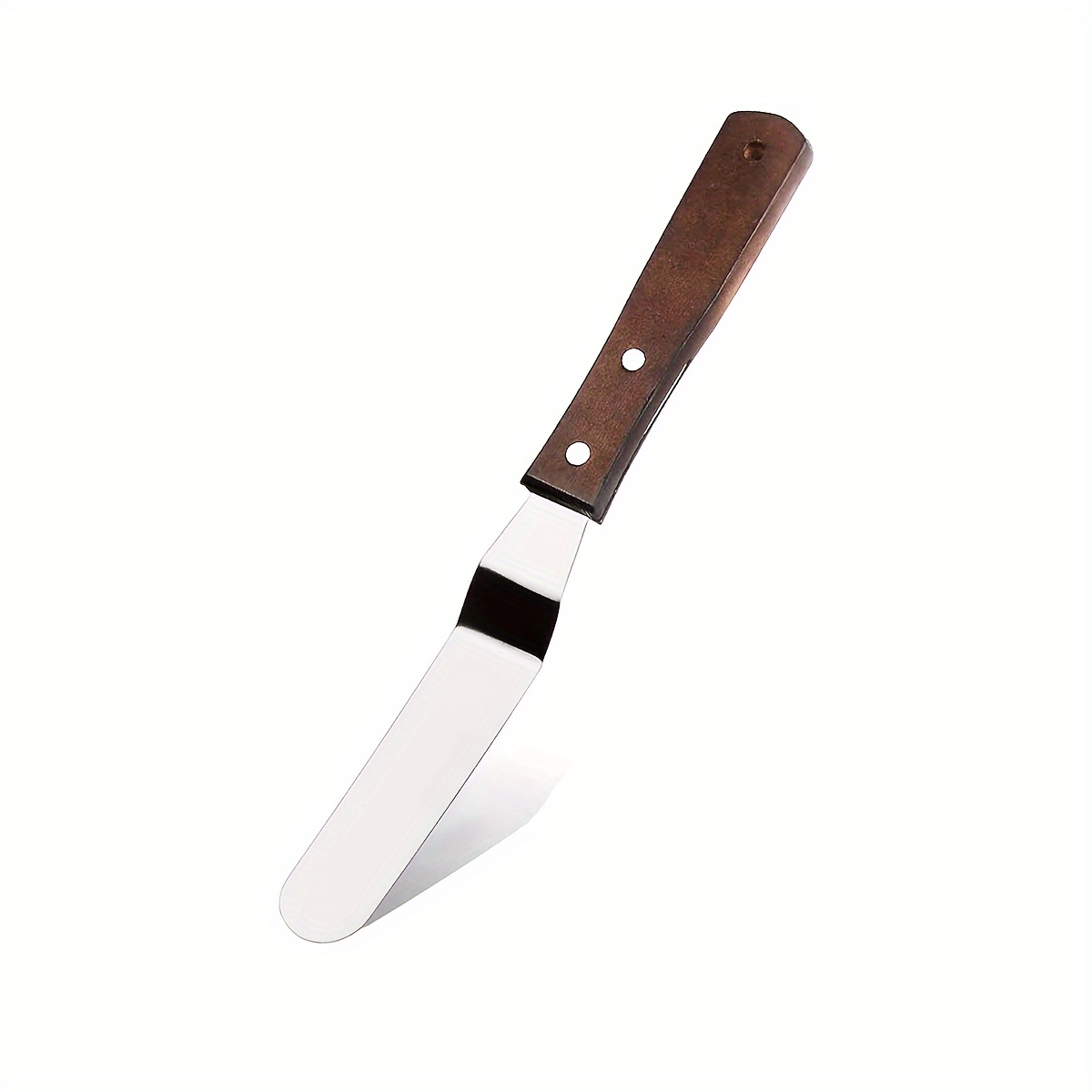 Image of 4/6/8/10 Inch Professional Icing Spatula, Stainless Steel Offset Cake Spatula With Wood Handle, Frosting Spreader Cake Decorating Spatula For Icing Cakes, Cheese, Pizzas, Sandwiches