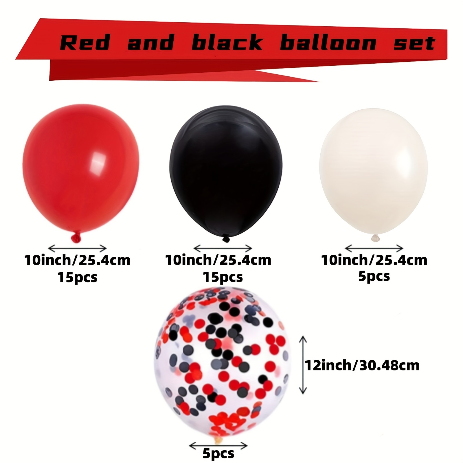 TEMU 40 palloncini in lattice rossi e con - per Halloween, compleanni, matrimoni, anniversari, fidanzamenti, lauree, Capodanno, decorazioni per San