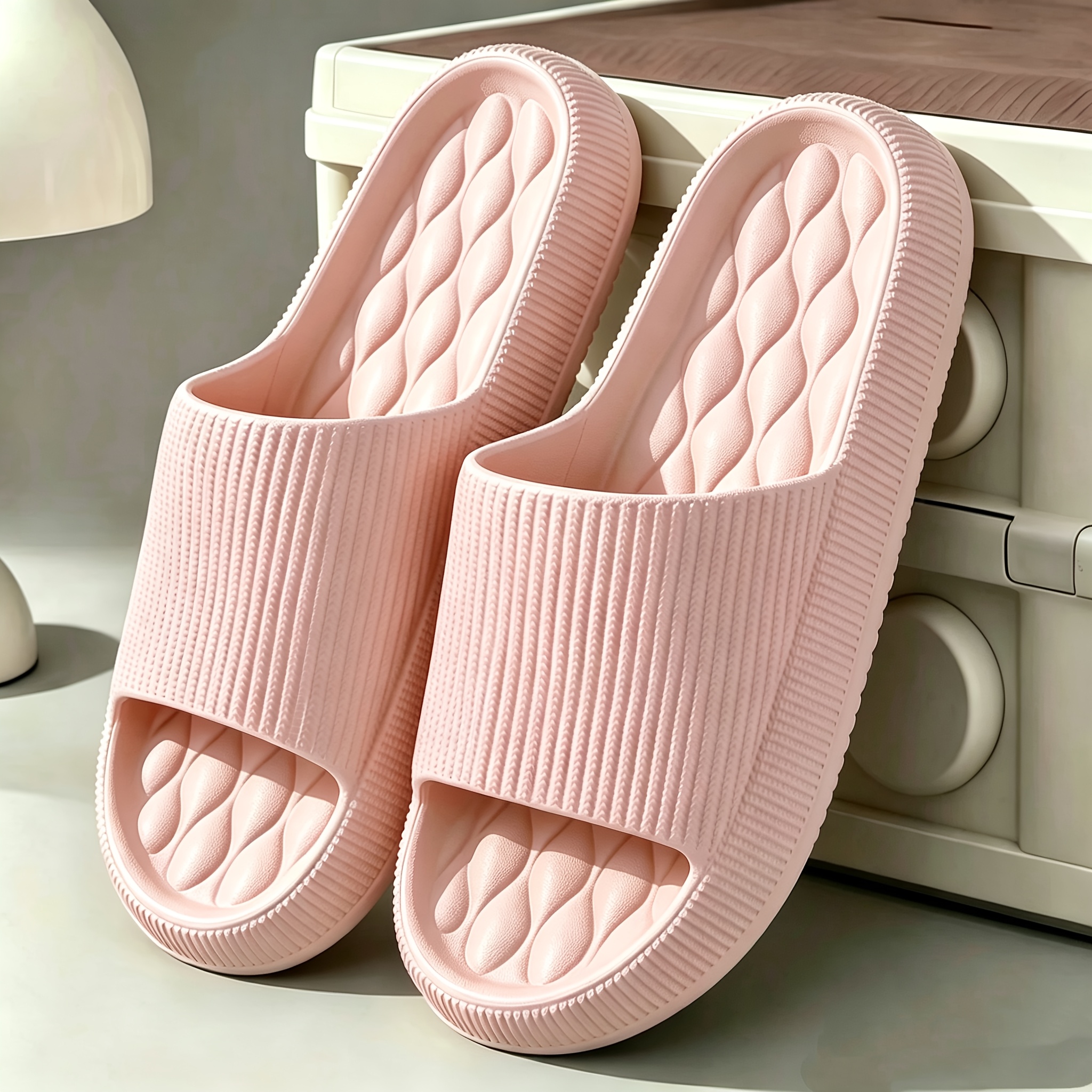 unisex eva soft sole platform slides minimalist slip on home shower sandals   indoor outdoor daily casual shoes women shoes