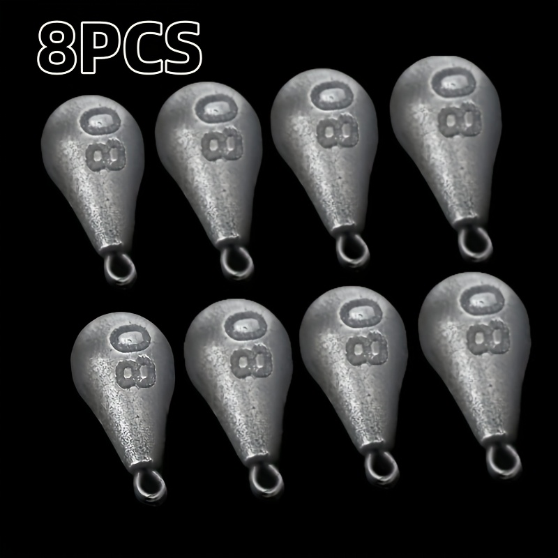 E-shop 8er-Set Eisenangeln, geeignet für Tiefseeangeln. Schnell sinkende graue Eisenangeln. Angeln für Barsch und Makrele. Gravierte, rutschfeste
