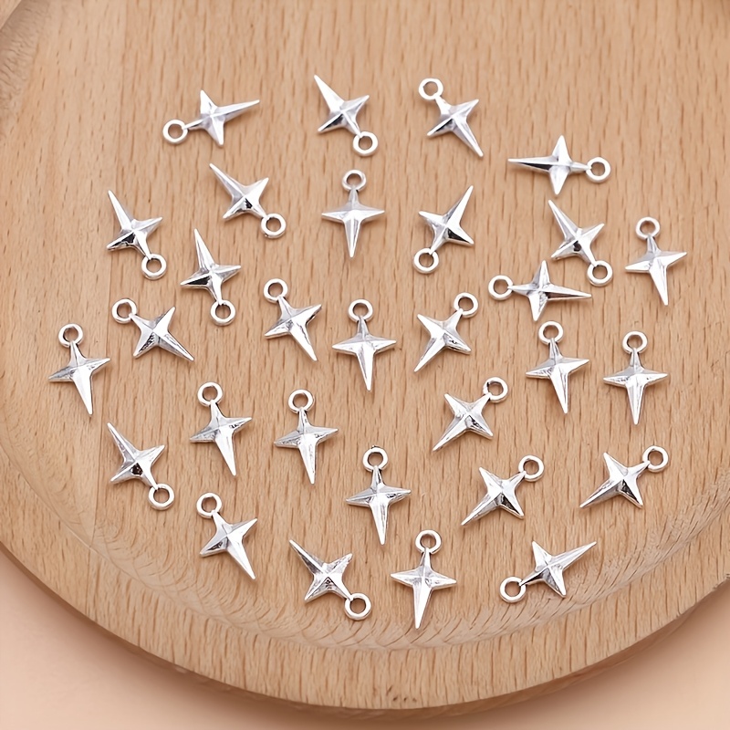 Image of 30pcs Silvery Charms Pendants For Jewelry Making Necklace Bracelet Earrings Key Chain Additions