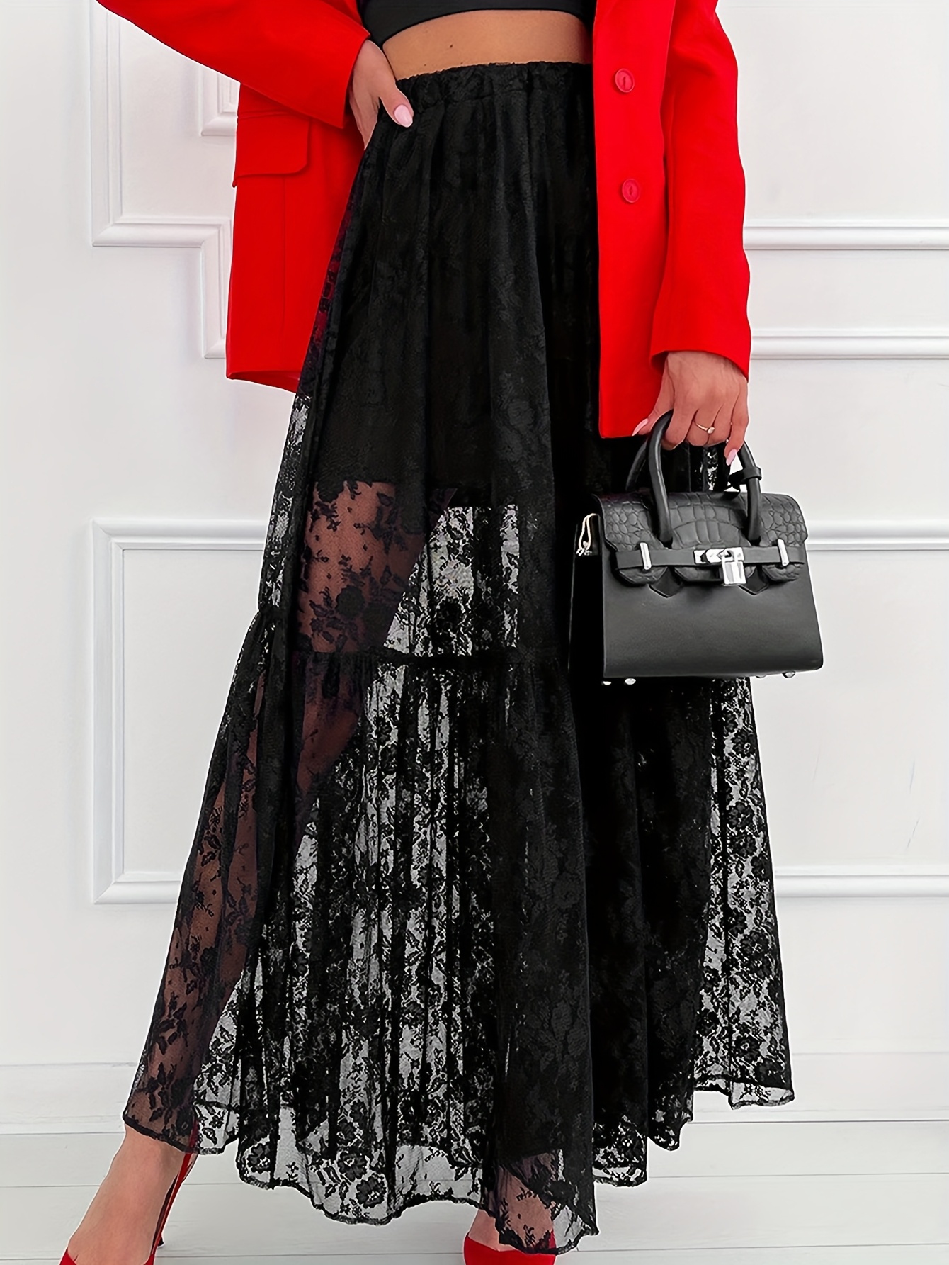 lace long skirt sold on Temu United States