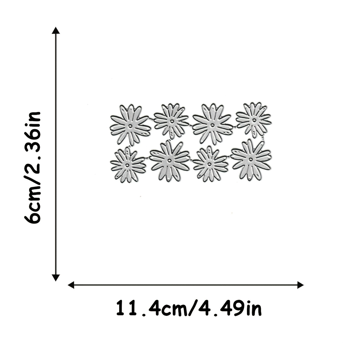 TEMU 1pc Daisy Flower, Metal Cutting Die For Flowers, Suitable For Making Holiday Greeting Cards And Invitations, Handmade Gift Cutting, Christmas,