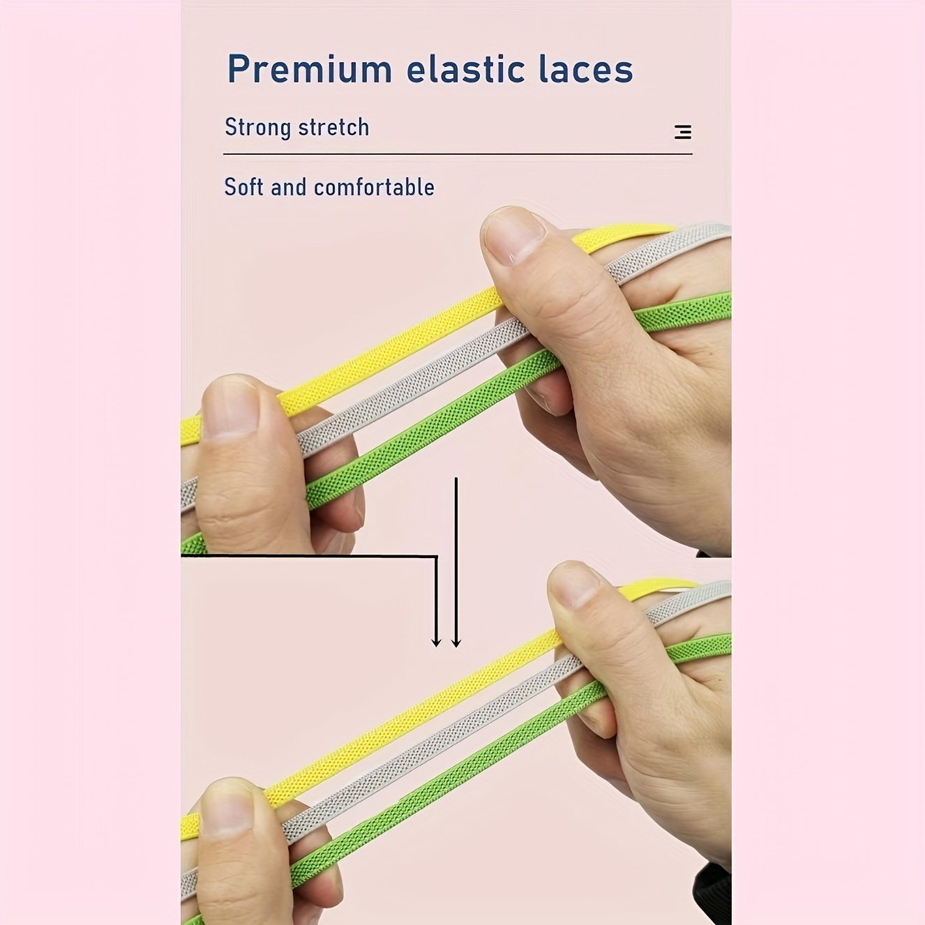 2/4pcs Lazy No-Tie Shoelaces for Men and Women, Easy Clip-On Elastic Laces, Durable Polyester & Spandex Material, Secure Snap Fastener Shoe Laces for Sports Shoes