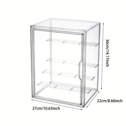 a storage box for figurines with multiple layers designed as a blind box organizing dolls this acrylic display box serves as a container for toy storage and showcasing ideal for christmas and valentines day