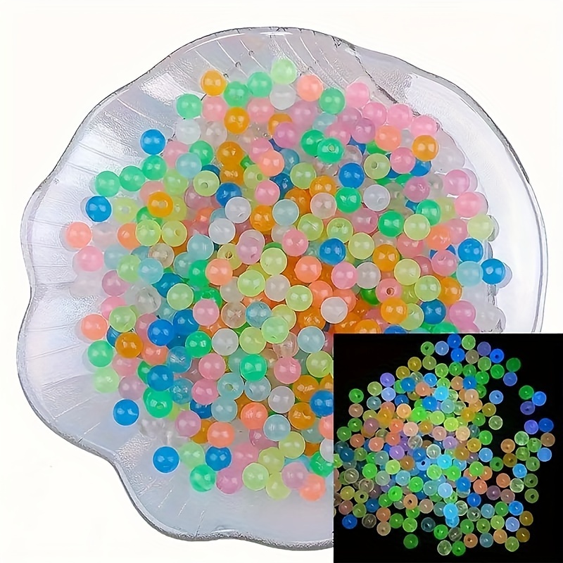 

1000pcs Vibrant -the-dark Beads Set, 6mm Mixed Colors - Ideal For , Bracelets, Necklaces & Crafts, & Christmas Decorations