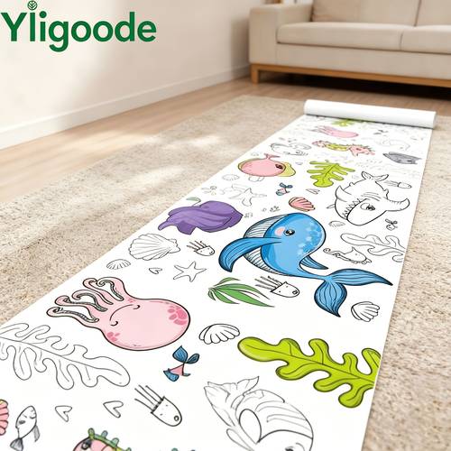 item picture 5 rolls creative doodle scrolls random patterns suitable for 3 years old children and teens painting animal fruit object designs stimulating artistic inspiration ideal holiday gift brain boosting art toy