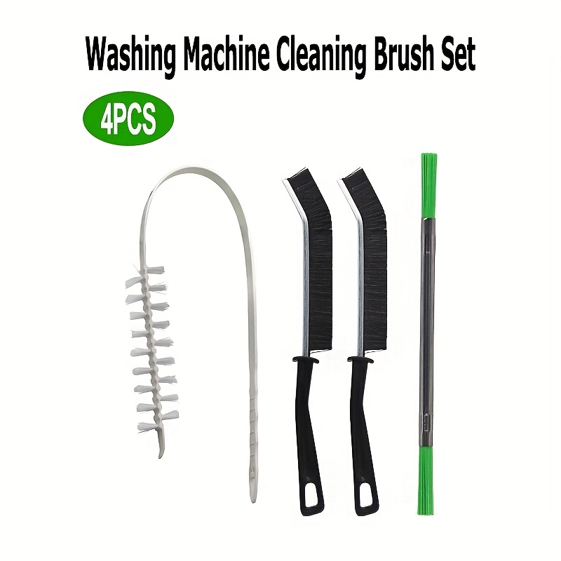 TEMU 4pcs Washing Machine Cleaning Brush Set, Washing Machine Chassis Cleaning Brush, Non-cracking Inner Cylinder Inner Wall Cleaning Brush, Long