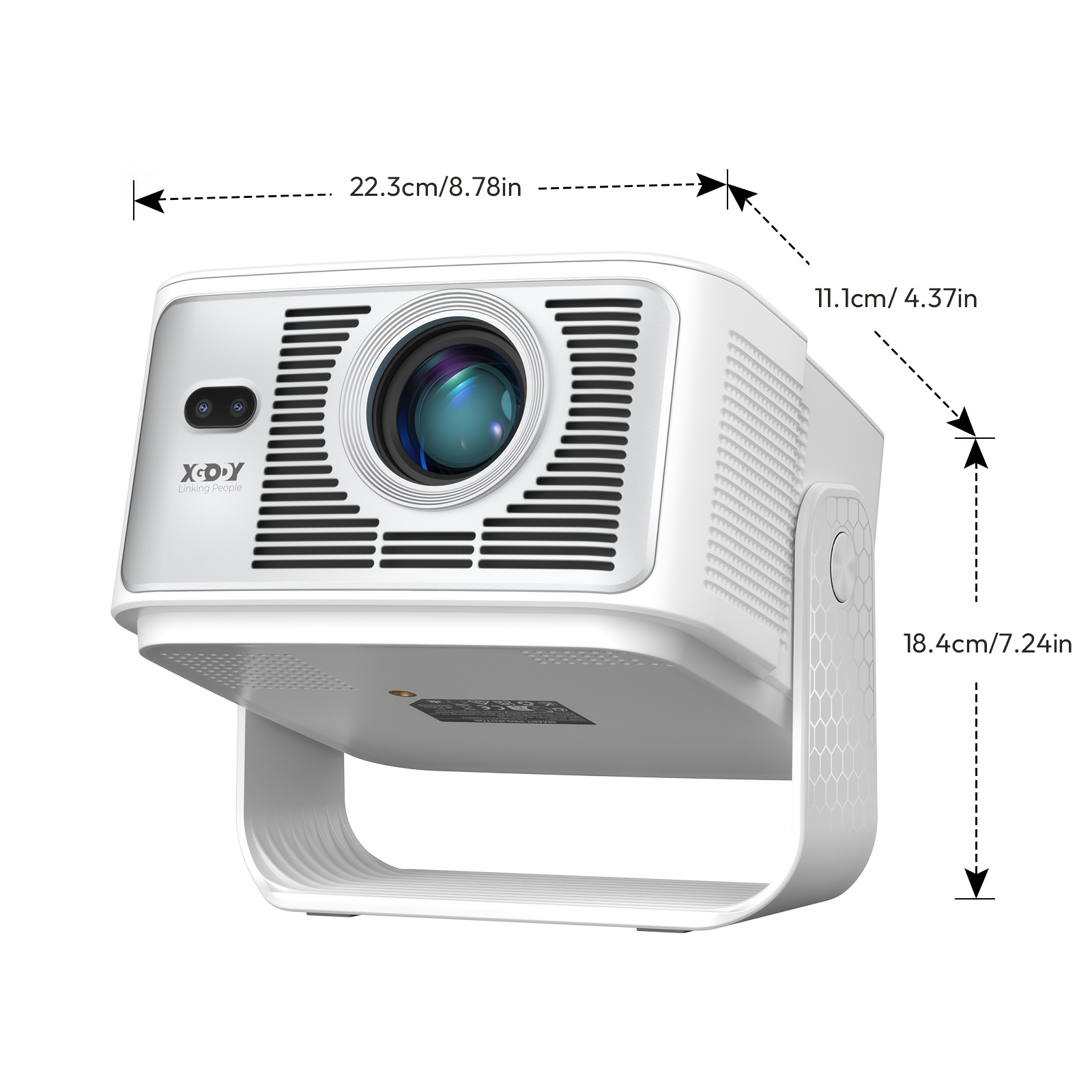 Image of Xgody Gimbal 7 Smart Projector , 1000ansi Native 1080p Support 8k , 2gb +16gb Rom, 14 Wireless Bt5.3 Dualband Wifi 6, 100-50% Zoom, Auto Keystone Correction, Auto Focus For /zoom Presentation
