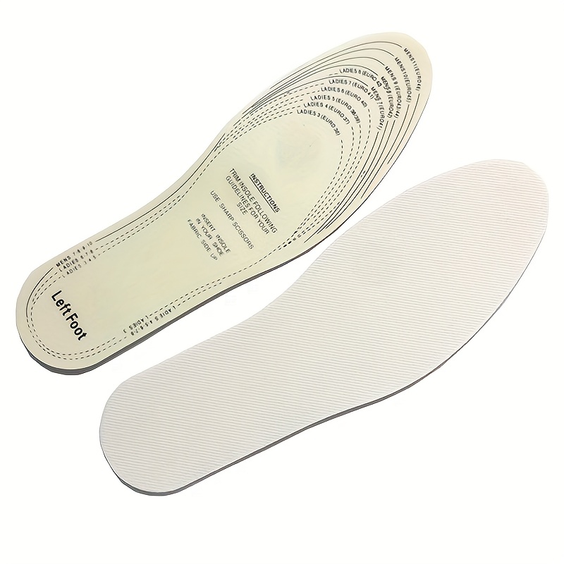 Image of 1 Pair Of Cotton Latex Insoles For Men And Women, Soft, Cool Summer And Casual Sports Latex Insoles That Cut (36-46)