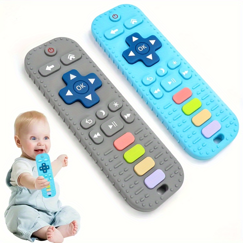 

1pc Bpa-free Silicone Baby Teether Remote Control - Non-toxic Teething Toy For 6-12 Months With Lanyard, Abs Material, Smooth Design, Ideal For Soothing Gums, Teething Gift