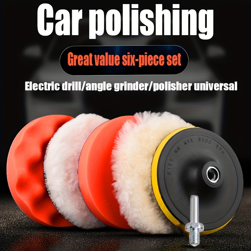 

4-inch Car Polishing Kit - Sponge Rubber Plate For Angle Grinder, Complete Round Polishing Kit, Used For Car Maintenance And Tire Cleaning Brush