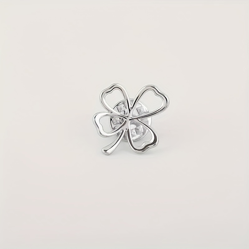 2pcs Clover Metal Buttons, Anti-slip Secure Anti-slip Design, Suitable For Necklines, Shirts, Sleeves, Hemlines, And Jacket Tightening, -free Clothing Fasteners