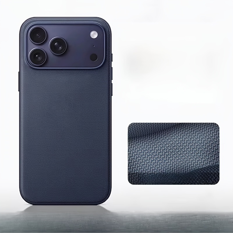 TEMU Phone Case - New Luxurious Tech Woven Magnetic Phone Case, Suitable For Iphone 17/16/15/14/13 Pro Max, Supports Magnetic Wireless Charging, Tech
