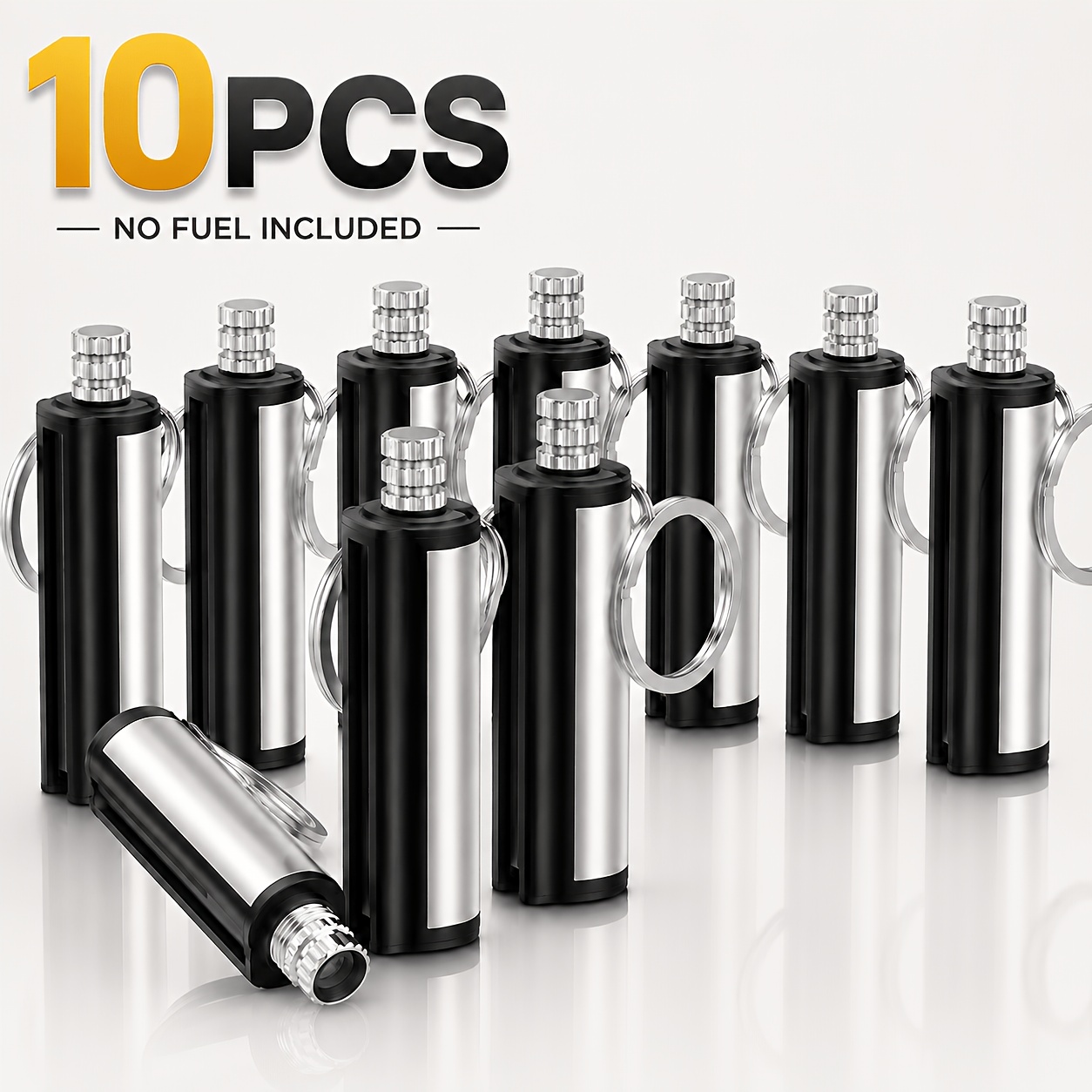 (kerosene Not Included)10 Permanent Match Lights, Kerosene Lighters, Pocket Lighters, Flint Metal Match Lights, Waterproof Emergency Survival Match Lights, Unlimited Use For Outdoor Camping