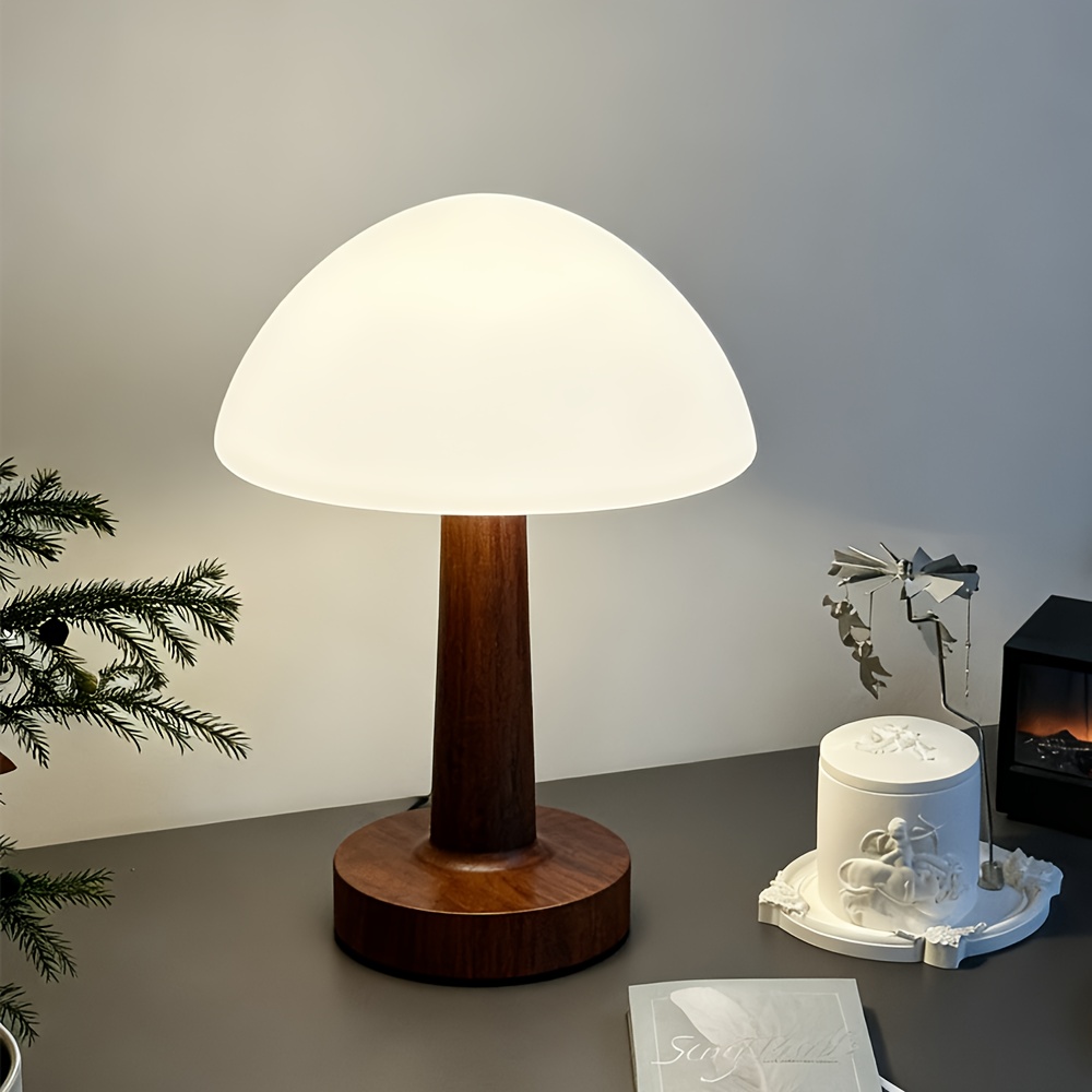New Cream-Style Minimalist Wooden Ambient Table Lamp, Ideal for Bedroom, Study, Living Room, Tea Room Decoration