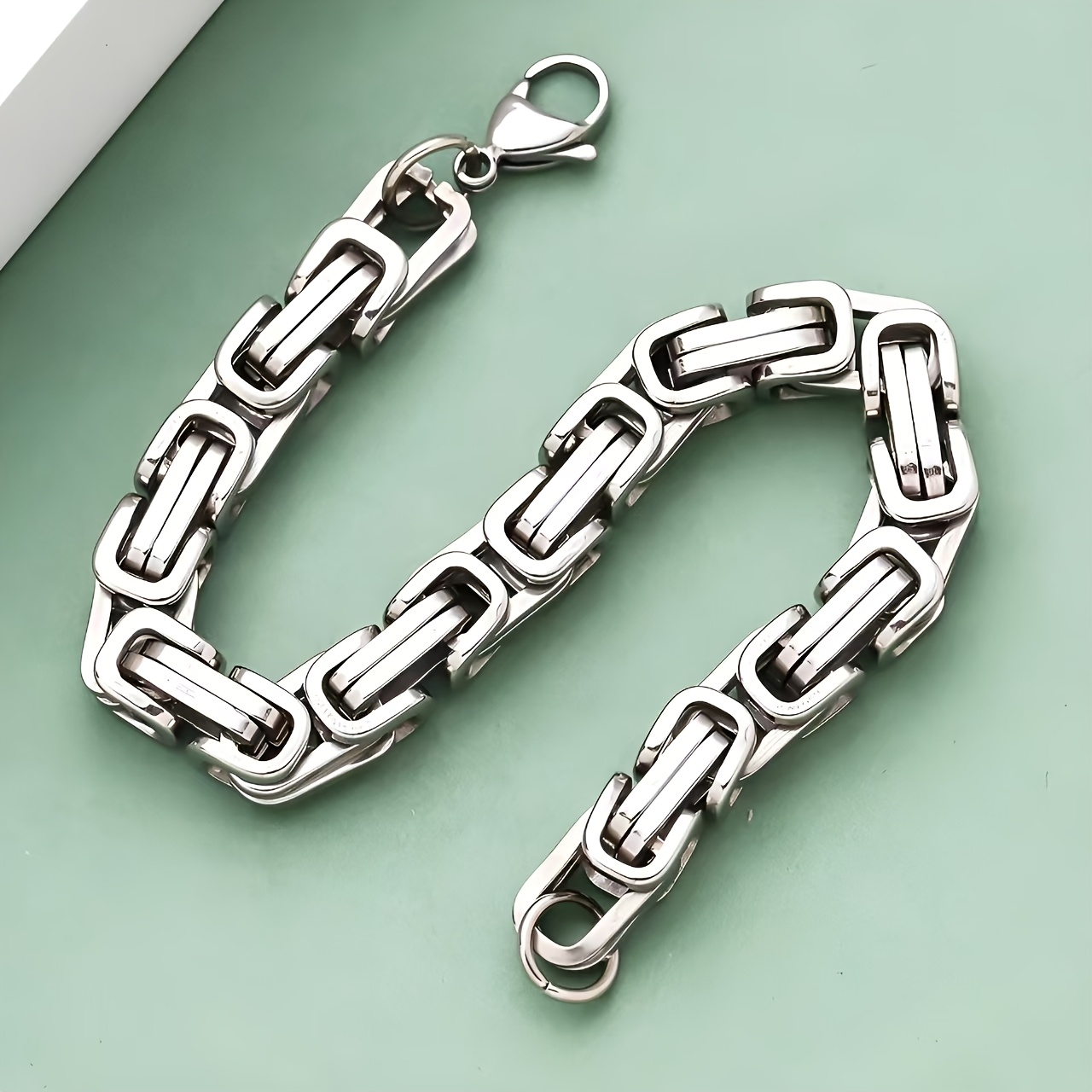 TEMU Chaîne en Acier Inoxydable Style Hip-Hop Mode Européenne et Américaine, Collier , Chaîne de Cou pour Homme à en Acier Inoxydable Titane de