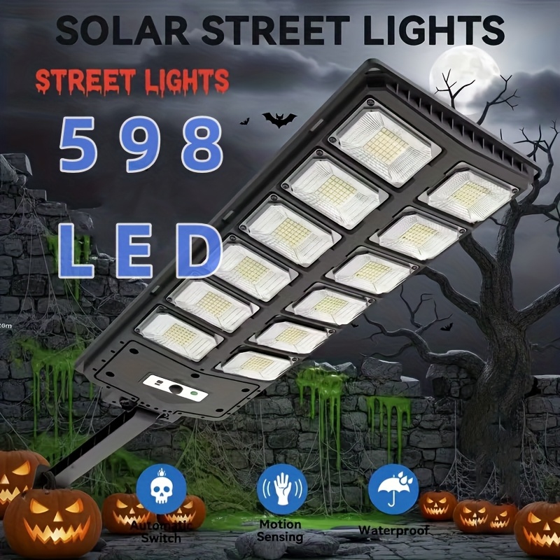 TEMU Outdoor Solar Light Strip With 598 Leds, Halloween Gift Promotion, Auto Outdoor Lighting – Suitable For Gardens, Patios, Lawns, , Garages –