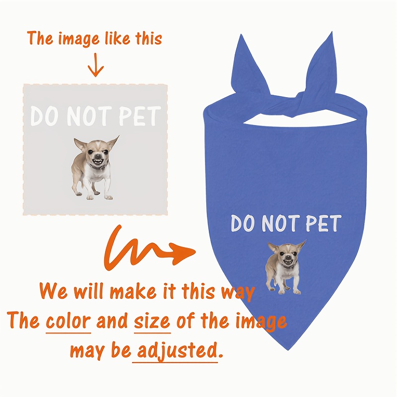 TEMU Bandana personnalisé pour chien, écharpe -bave pour animal de compagnie, écharpe triangulaire, écharpe de fête pour chat. Personnalisation avec