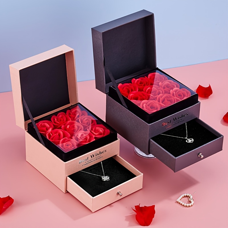 Stylish Double-Layer Drawer Necklace Box