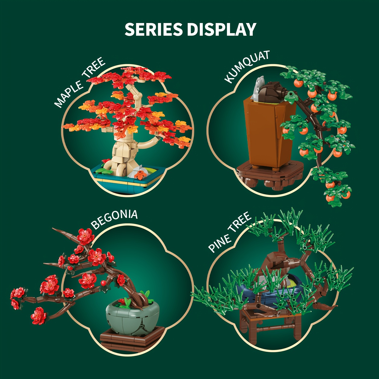 New Potted Ornament Building Blocks, Floral Designs