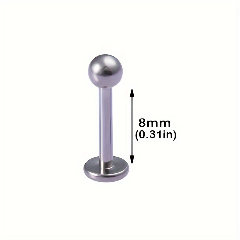 1pc G23 Titanium Lip Ring Labret Stud Earrings Ear Cartilage Piercing Tragus Helix Body Jewelry 16g