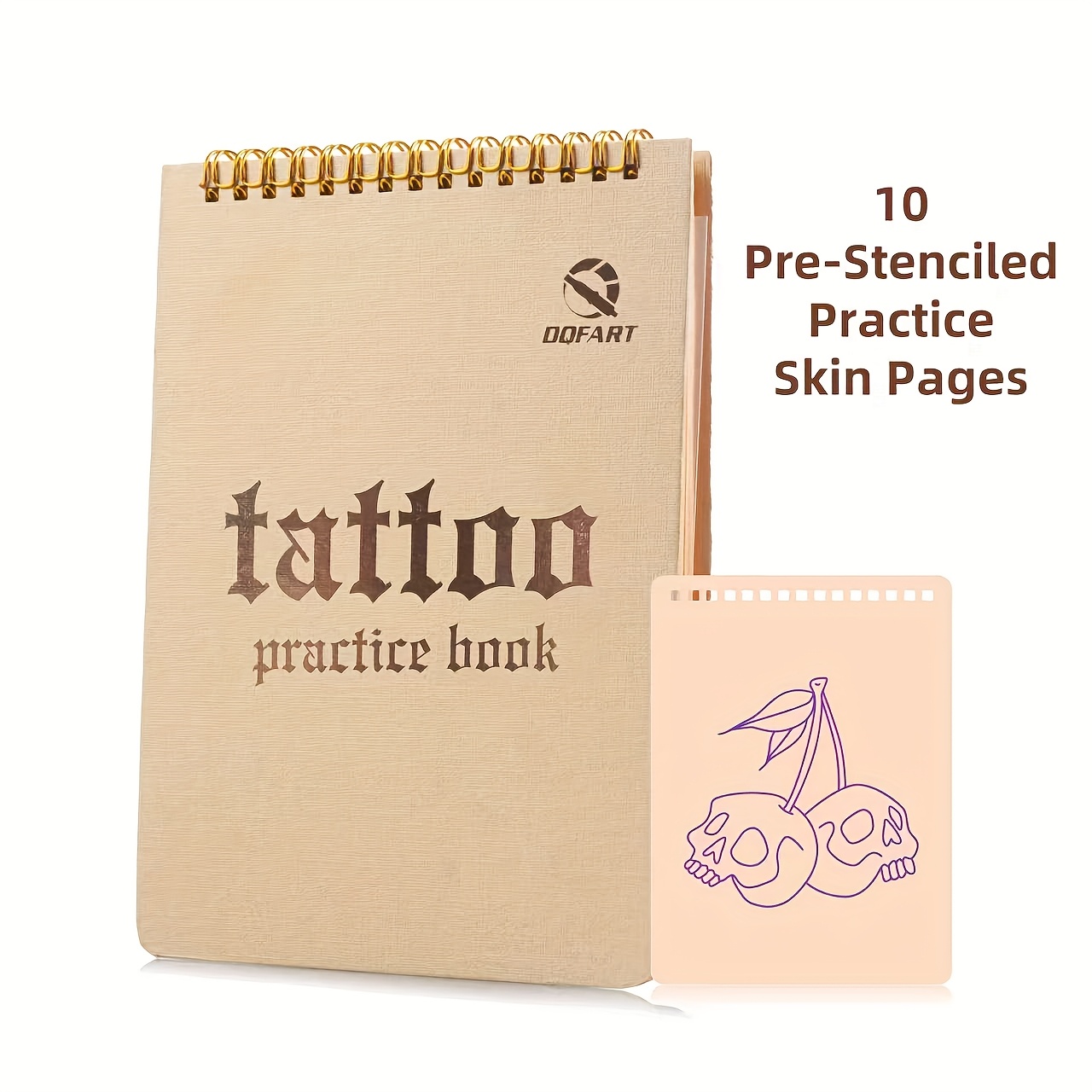 Dqfart - Tattoo Practice Leather Diary, A 10pcs Tattoo Practice Leather Set, 1mm Thickness, Tattoo Practice , A Tattoo Supplies Kit Suitable For Tattoo Beginners