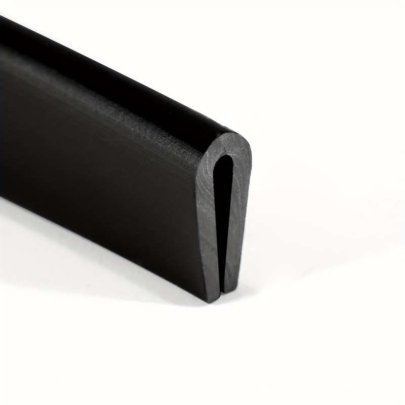 Image of 5m U-shaped Edge Decorative Strip - Black, , Durable Door, Window And Panel Sealing, Door Protection, Window Protection, Exhaust Pipe Enhancer, Exhaust Pipe Expansion