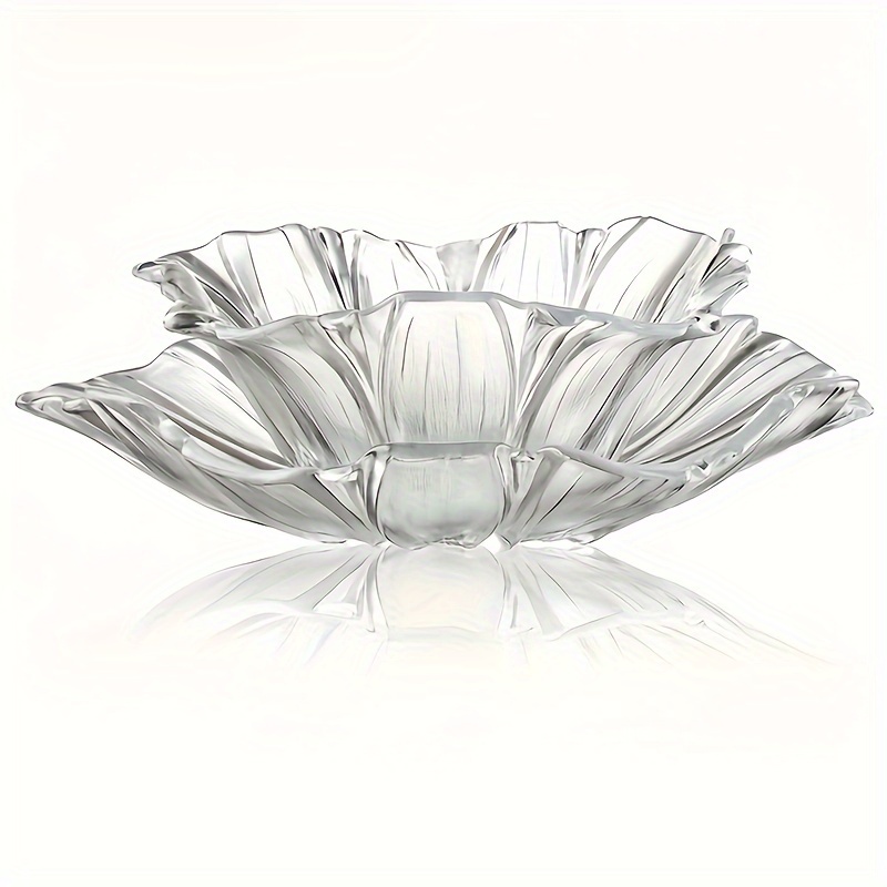 

Set Of Salad Bowls And Fruit Plates; Elegant And Practical Restaurant Supplies; Light Luxury Glass Salad Bowls; Thick Lead-free Crystal Glass Plates; Holiday Gifts; High-end Desktop Decorations;