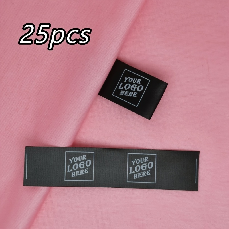 TEMU Étiquettes en tissu personnalisées 25pcs, personnalisés, Personnalisez votre