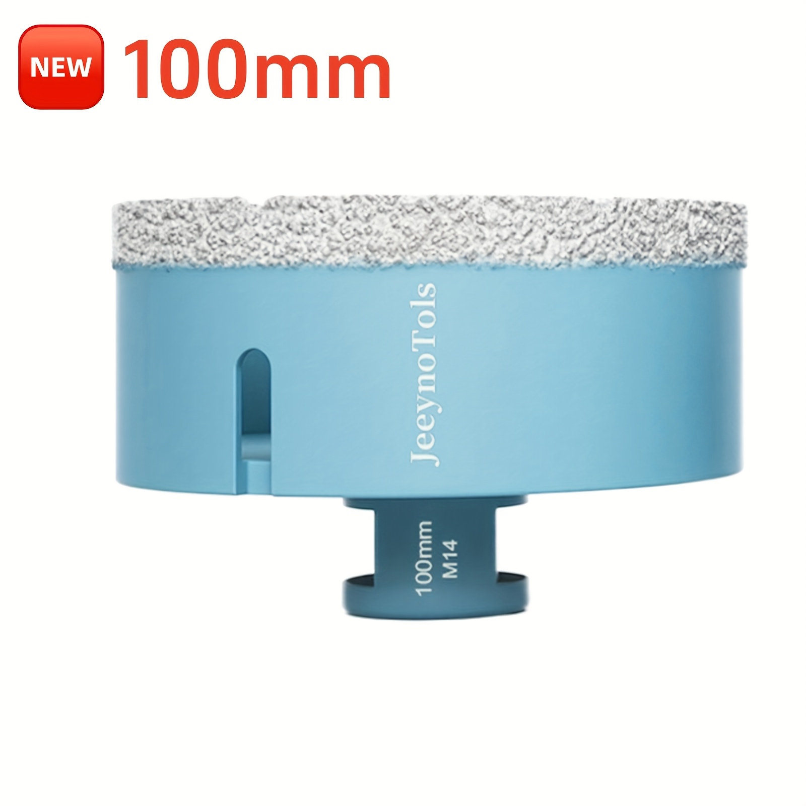 E-shop 100 mm Trockenbohrkrone – Fliesenbohrer für Feinsteinzeug, Steinzeug, Keramik, Marmor, Granit, mit M14-Gewinde, Lochbohrer, Bohrer,