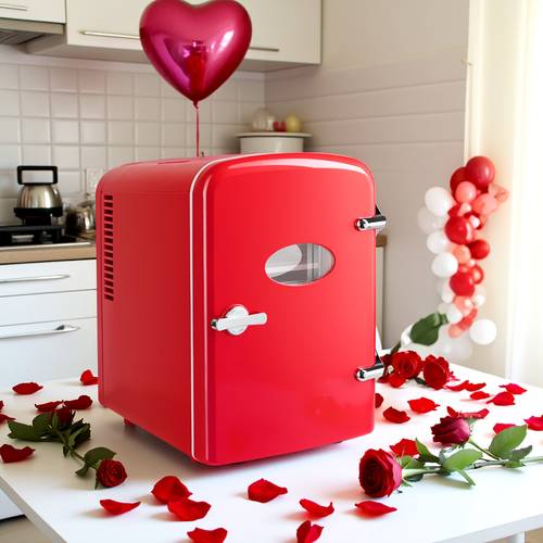 4l portable mini fridge warmer and cooler six 12oz cans red