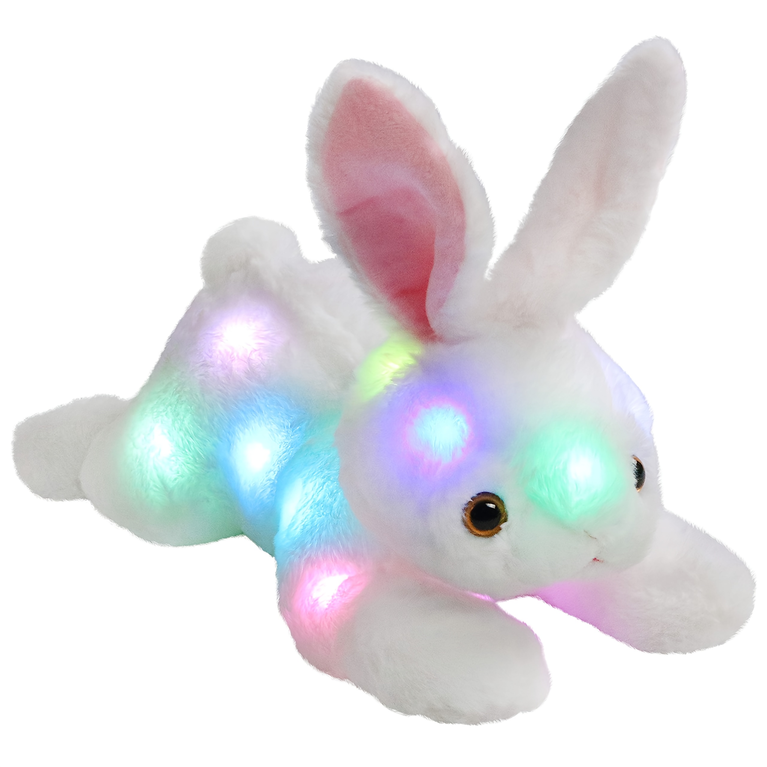 TEMU Glowing Bunny Plush Toy, Super Soft And Cute Stuffed Animals, Luminous Companion Holiday Bunny Gift For Kids, Home Car Room Sofa Decor, Perfect
